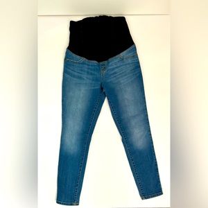 Isabel Maternity Over Belly Skinny Cropped Jeans Crossover Panel Stretch Size: 0